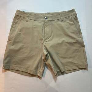 Lululemon ABC Classic-Fit Golf Short 7" Inseam Warpstreme Tan Khaki Size 32